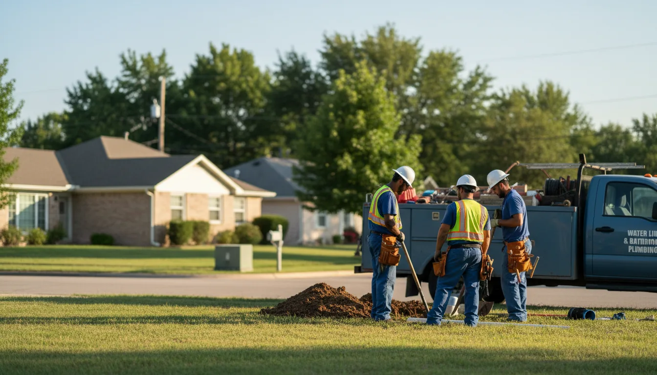 Residential water line and bathroom plumbing service in Breaks, VA